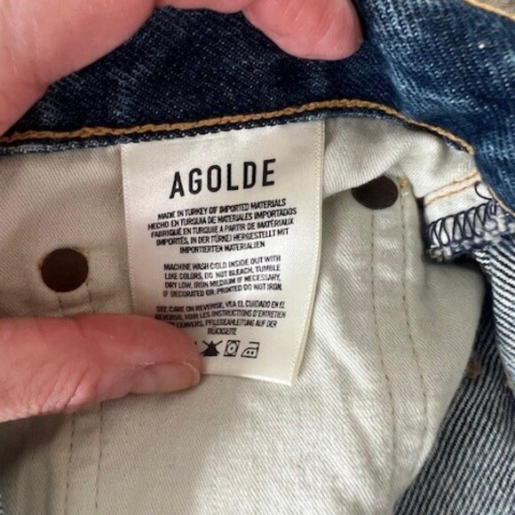 Agolde Dee High Rise Denim Shorts - Size 27 - Picture 4 of 6